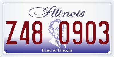 IL license plate Z480903