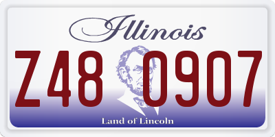 IL license plate Z480907