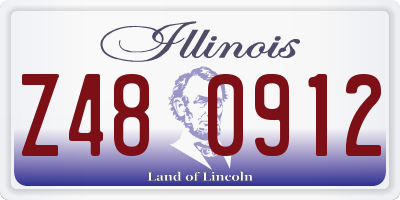 IL license plate Z480912