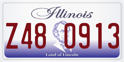 IL license plate Z480913