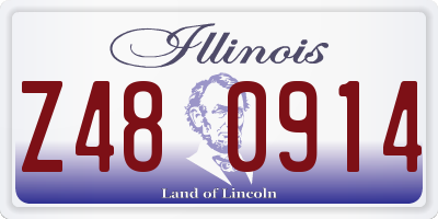IL license plate Z480914