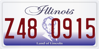 IL license plate Z480915