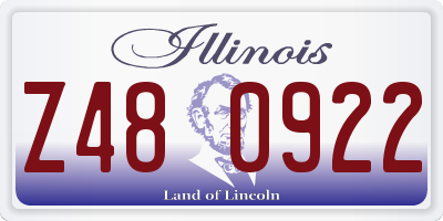 IL license plate Z480922