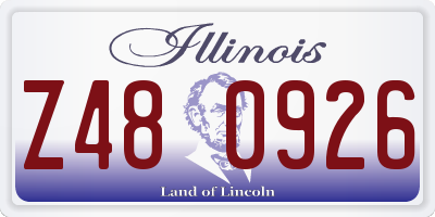 IL license plate Z480926