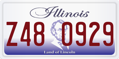 IL license plate Z480929