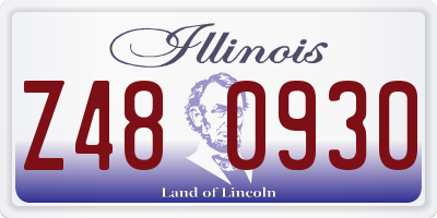 IL license plate Z480930