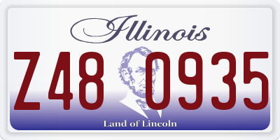 IL license plate Z480935