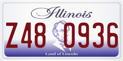 IL license plate Z480936
