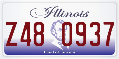 IL license plate Z480937