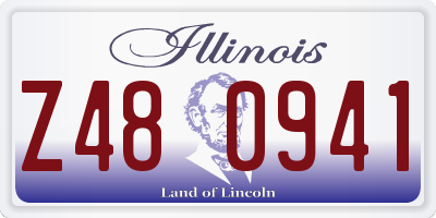 IL license plate Z480941