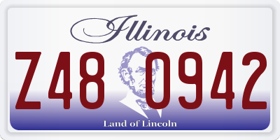 IL license plate Z480942