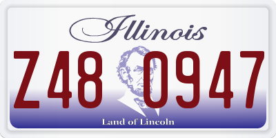 IL license plate Z480947