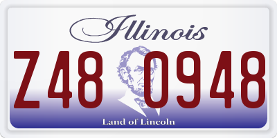 IL license plate Z480948