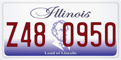 IL license plate Z480950