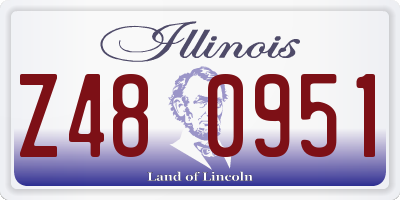 IL license plate Z480951