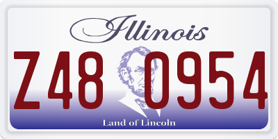 IL license plate Z480954