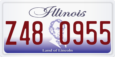 IL license plate Z480955