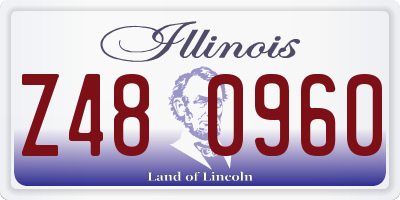 IL license plate Z480960