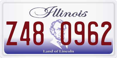 IL license plate Z480962