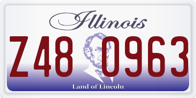 IL license plate Z480963