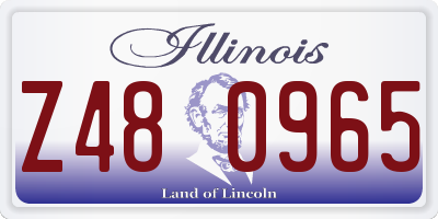 IL license plate Z480965