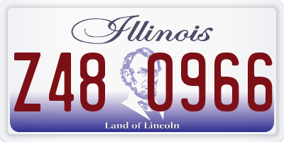 IL license plate Z480966