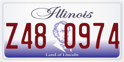 IL license plate Z480974