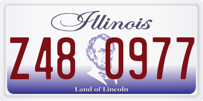IL license plate Z480977