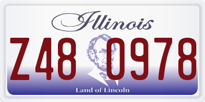 IL license plate Z480978