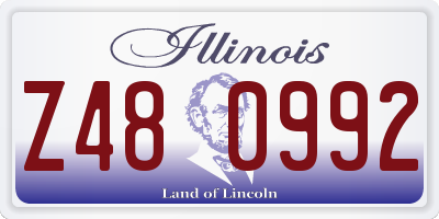 IL license plate Z480992