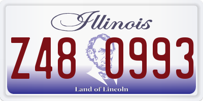 IL license plate Z480993