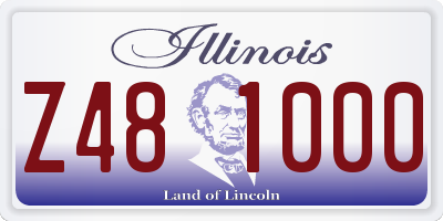 IL license plate Z481000