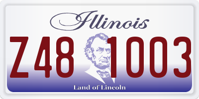 IL license plate Z481003