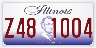 IL license plate Z481004