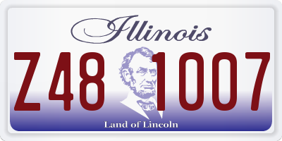 IL license plate Z481007