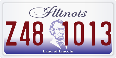 IL license plate Z481013