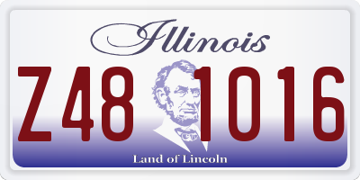 IL license plate Z481016