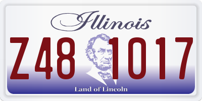 IL license plate Z481017