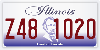 IL license plate Z481020