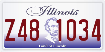 IL license plate Z481034