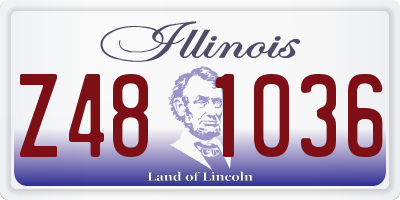 IL license plate Z481036
