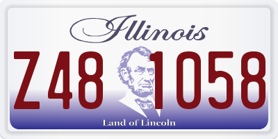 IL license plate Z481058