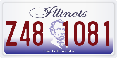 IL license plate Z481081
