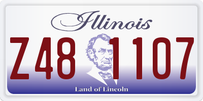 IL license plate Z481107