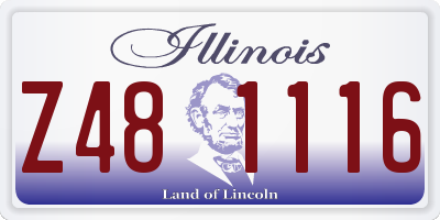 IL license plate Z481116