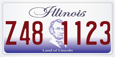 IL license plate Z481123