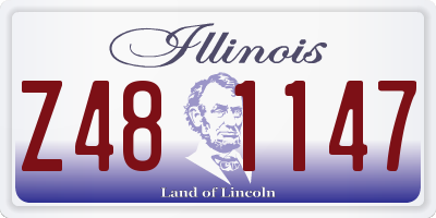 IL license plate Z481147