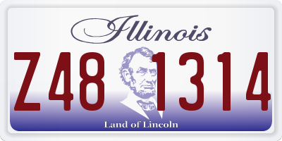 IL license plate Z481314