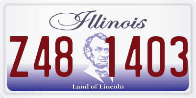IL license plate Z481403