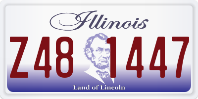 IL license plate Z481447